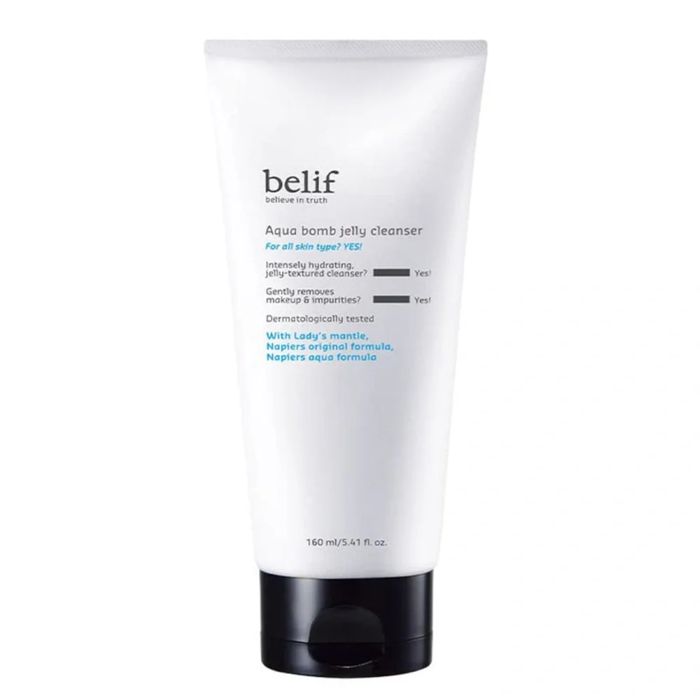 belif Aqua Bomb Jelly Cleanser 160ml Hydrating Makeup-Removing Face Wash NWT